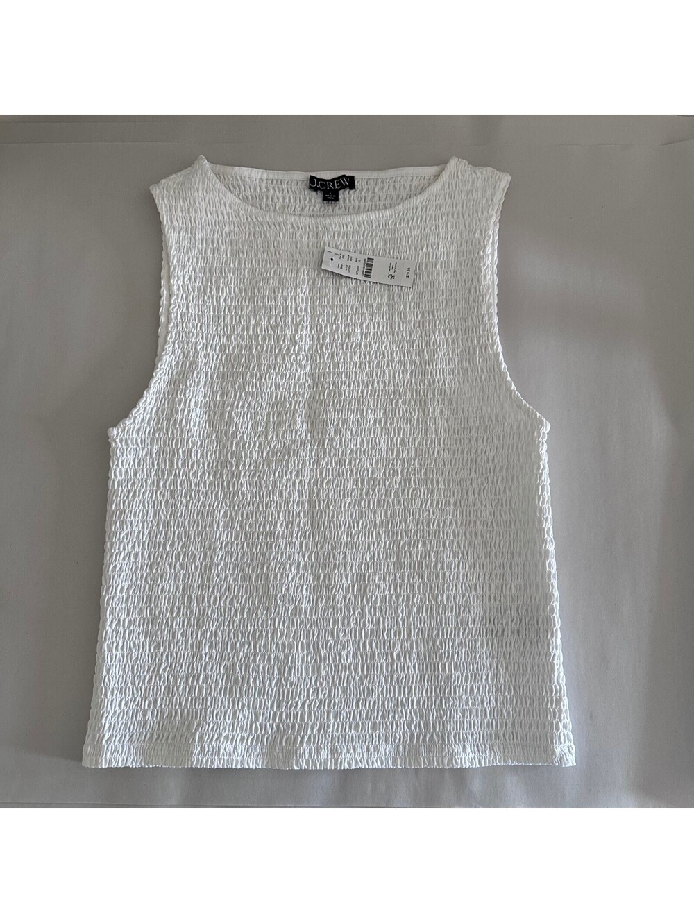 NWT J.Crew Smocked shell tank top - Picture 3 of 7